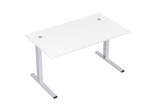 Стол прямолинейный с кабель-каналом Сандора, цвет белый