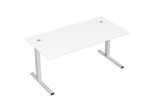 Стол прямолинейный с кабель-каналом Сандора, цвет белый