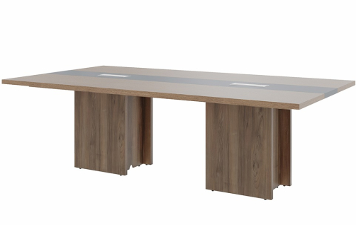 Стол для переговоров Модесто, цвет дуб капучино + серый