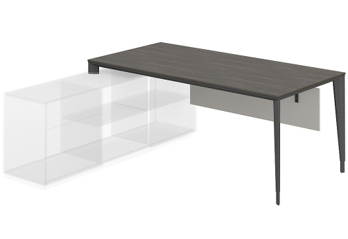 Стол под опорную тумбу 1700 Дания, цвет бренсон трюфель + антрацит