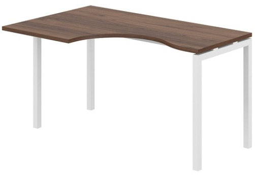 Стол эргономичный левый Индиго Форт, цвет дуб модена + белый