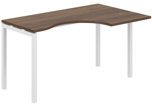 Стол эргономичный правый Индиго Форт, цвет дуб модена + белый