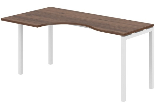 Стол эргономичный левый Индиго Форт, цвет дуб модена + белый