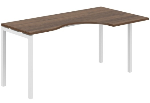 Стол эргономичный правый Индиго Форт, цвет дуб модена + белый