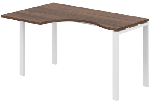 Стол эргономичный левый Индиго Сет, цвет дуб модена + белый