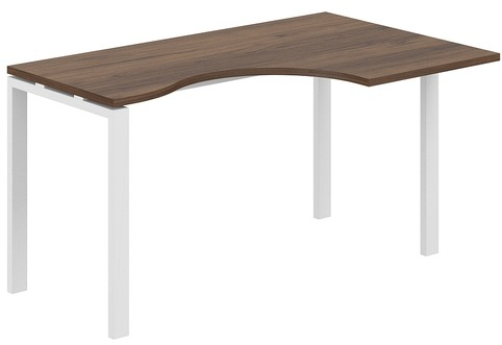 Стол эргономичный правый Индиго Сет, цвет дуб модена + белый