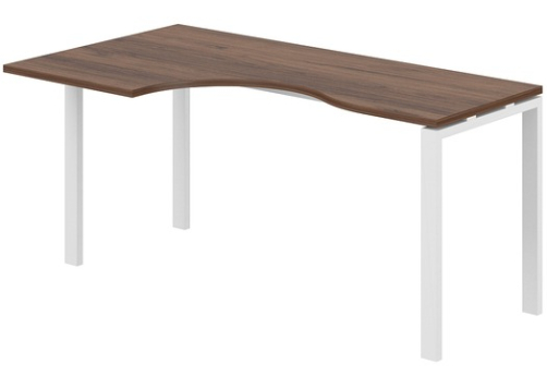 Стол эргономичный левый Индиго Сет, цвет дуб модена + белый