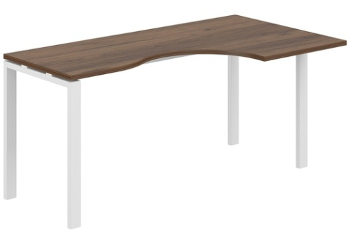 Стол эргономичный правый Индиго Сет, цвет дуб модена + белый