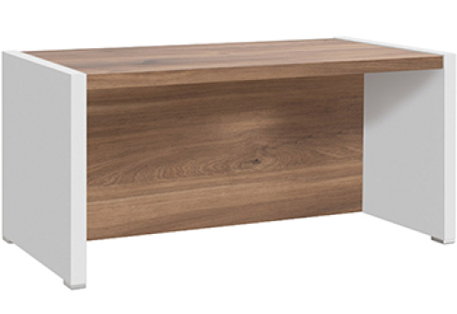 Стол письменный с симметричными опорами Пальмира, цвет орех бренди + белый