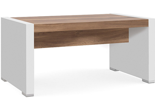 Стол кофейный Пальмира, цвет орех бренди + белый