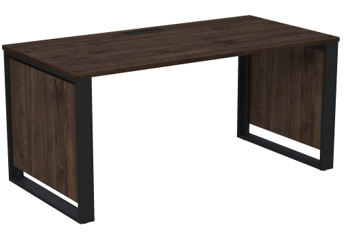 Стол рабочий с лючком Венди Персонал, цвет брауни + графит