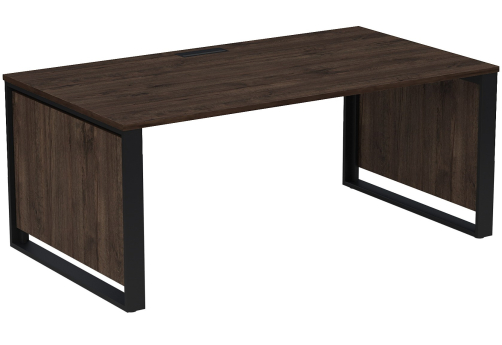 Стол рабочий с лючком Венди Персонал, цвет брауни + графит