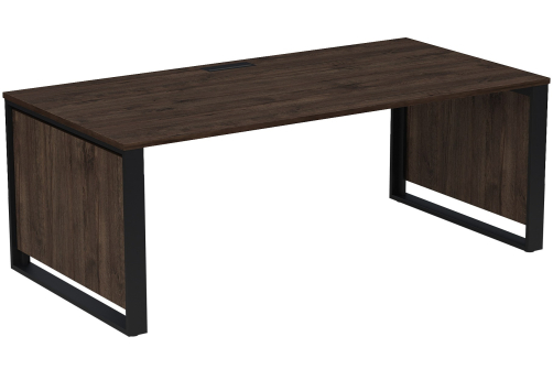 Стол рабочий с лючком Венди Персонал, цвет брауни + графит