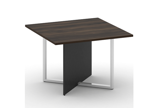 Стол для переговоров квадратный Брауни, цвет дуб мали + антрацит