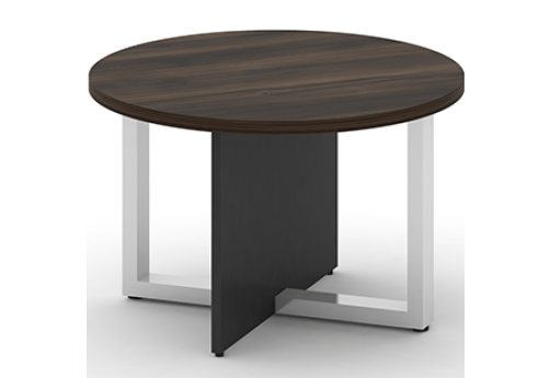 Стол журнальный круглый Брауни, цвет дуб мали + антрацит