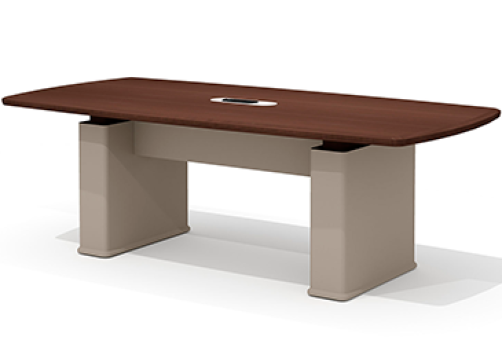 Стол для переговоров Наполи, цвет дуб дюваль + серый кварц + мокко