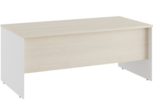 Стол письменный для руководителя Эрника, цвет дуб шамони светлый + белый