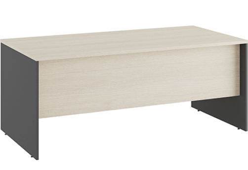 Стол письменный для руководителя Эрника, цвет дуб шамони светлый + антрацит