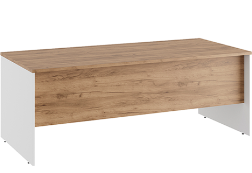 Стол письменный для руководителя Эрника, цвет дуб крафт + белый