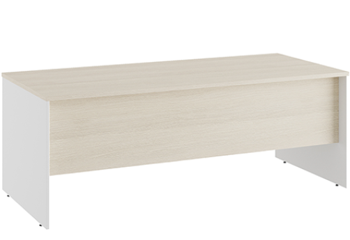 Стол письменный для руководителя Эрника, цвет дуб шамони светлый + белый