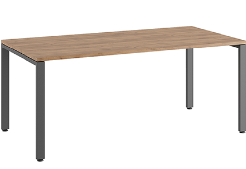 Стол руководителя на металлоопорах Эрника, цвет дуб крафт + антрацит