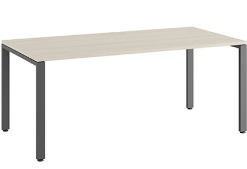 Стол руководителя на металлоопорах Эрника, цвет дуб шамони светлый + антрацит