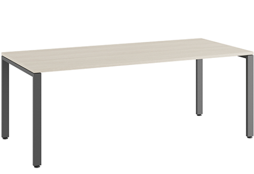 Стол руководителя на металлоопорах Эрника, цвет дуб шамони светлый + антрацит