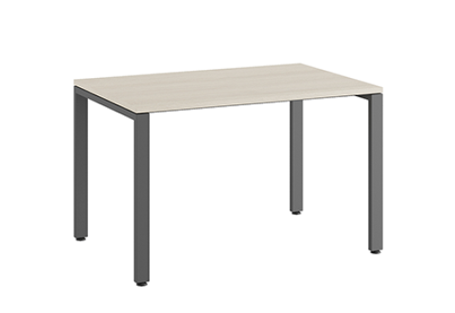 Стол прямой на металлоопорах Эрника Металл, цвет дуб шамони светлый + антрацит
