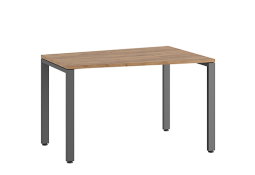 Стол трапеция на металлоопорах правый Эрника Металл, цвет дуб крафт + антрацит