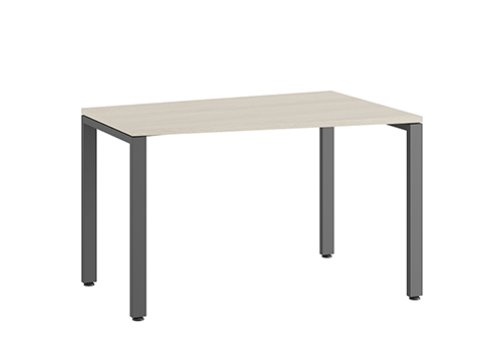 Стол трапеция на металлоопорах правый Эрника Металл, цвет дуб шамони светлый + антрацит