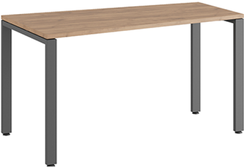 Стол трапеция на металлоопорах левый Эрника Металл, цвет дуб крафт + антрацит