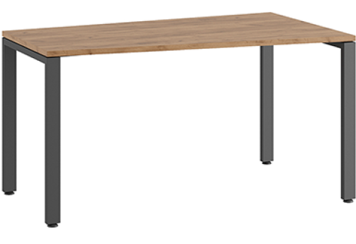 Стол трапеция на металлоопорах правый Эрника Металл, цвет дуб крафт + антрацит
