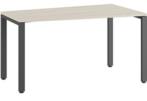 Стол трапеция на металлоопорах правый Эрника Металл, цвет дуб шамони светлый + антрацит