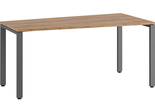 Стол трапеция на металлоопорах правый Эрника Металл, цвет дуб крафт + антрацит