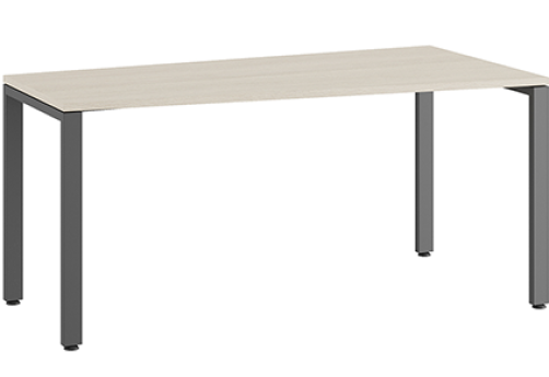 Стол трапеция на металлоопорах правый Эрника Металл, цвет дуб шамони светлый + антрацит