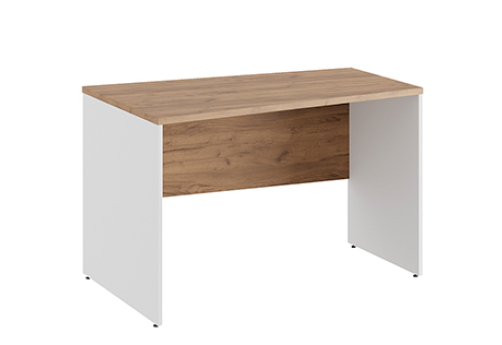 Стол трапеция левый Эрника Вуд, цвет дуб крафт + белый