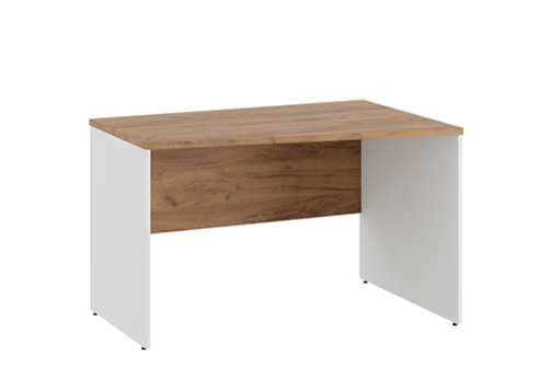 Стол трапеция правый Эрника Вуд, цвет дуб крафт + белый