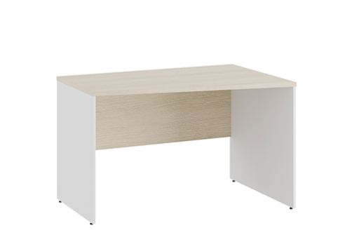 Стол трапеция правый Эрника Вуд, цвет дуб шамони светлый + белый