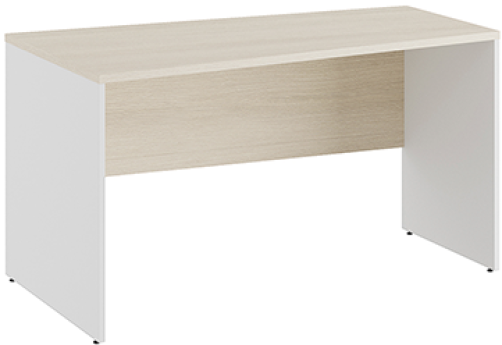 Стол трапеция левый Эрника Вуд, цвет дуб шамони светлый + белый