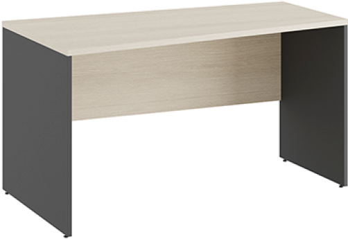 Стол трапеция левый Эрника Вуд, цвет дуб шамони светлый + антрацит