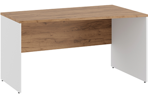 Стол трапеция правый Эрника Вуд, цвет дуб крафт + белый