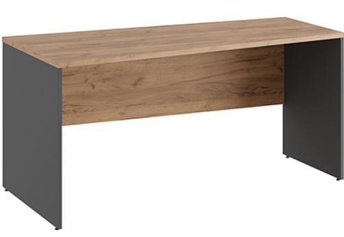 Стол трапеция левый Эрника Вуд, цвет дуб крафт + антрацит