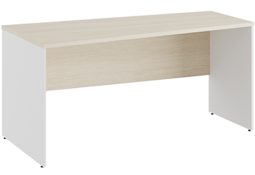 Стол трапеция левый Эрника Вуд, цвет дуб шамони светлый + белый