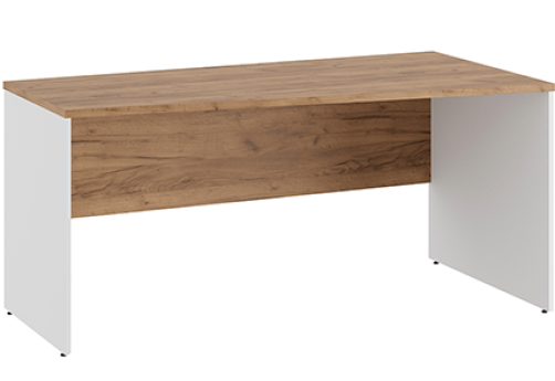 Стол трапеция правый Эрника Вуд, цвет дуб крафт + белый