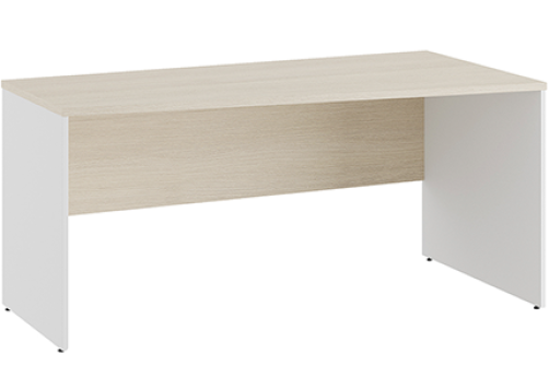 Стол трапеция правый Эрника Вуд, цвет дуб шамони светлый + белый