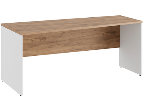 Стол трапеция левый Эрника Вуд, цвет дуб крафт + белый