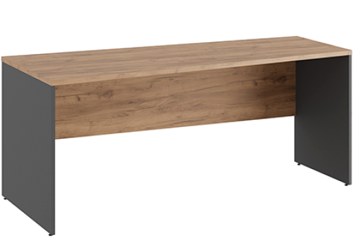 Стол трапеция левый Эрника Вуд, цвет дуб крафт + антрацит