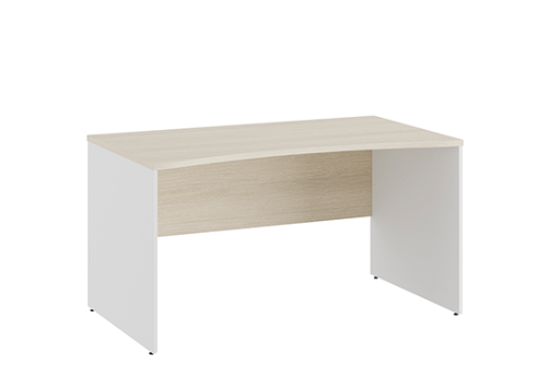 Стол линза Эрника Вуд, цвет дуб шамони светлый + белый