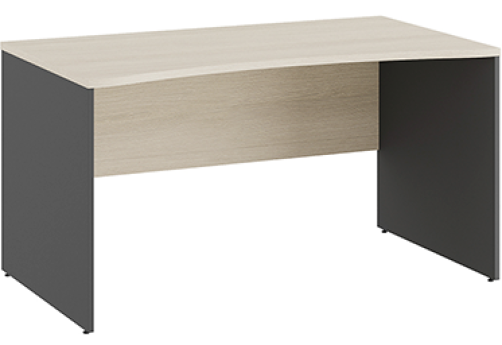 Стол линза Эрника Вуд, цвет дуб шамони светлый + антрацит