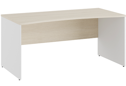 Стол линза Эрника Вуд, цвет дуб шамони светлый + белый